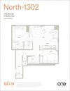 North - 1302 Floor Plan North - 1302 Floor Plan at BLVD Beltline, Calgary